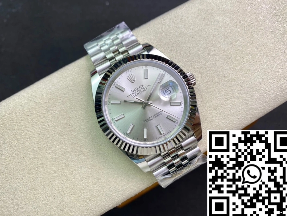 Datejust Silver Rolex Dial Factory Clean M126334-0004 0704